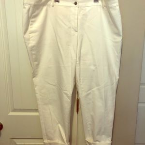 Michael Kors White Cropped Pants 20W